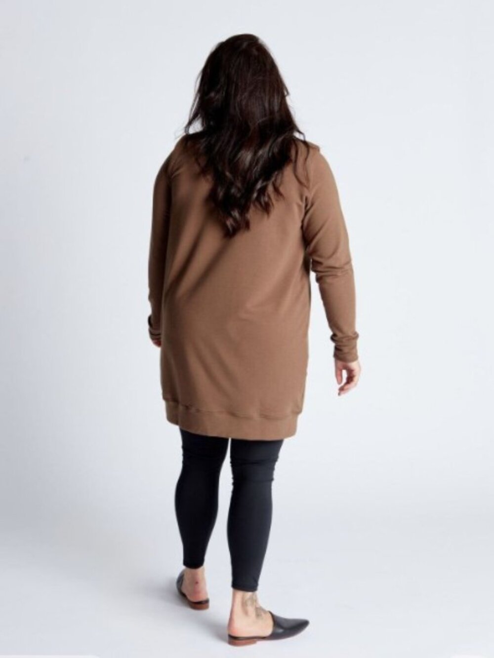 Lost In Layers Sweatshirt Dress, Size 3X/4X, Long Sleeve, Tan-Brown, Canadian - Picture 5 of 7